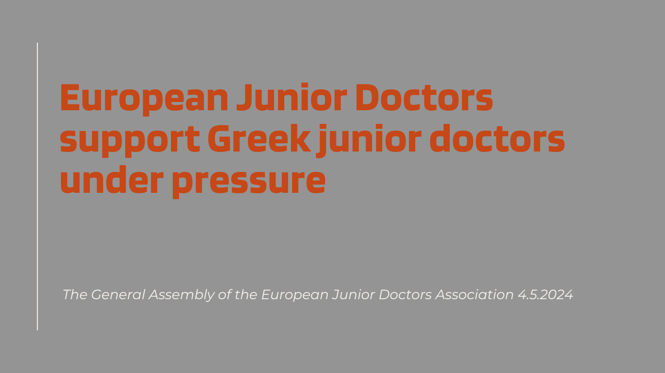 European Junior Doctors support Greek doctors under pressure symbol image