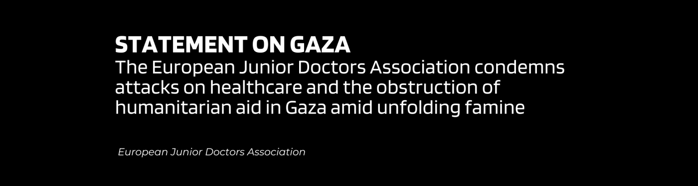 European Junior Doctors condemns attacks on healthcare and the obstruction of humanitarian aid in Gaza amid unfolding famine symbol image