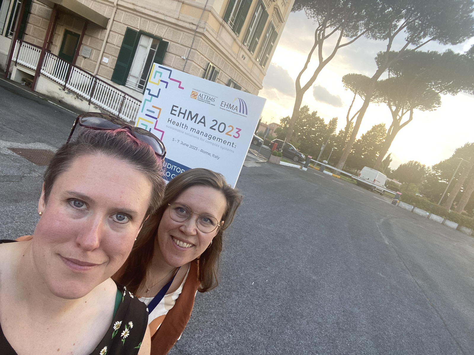 Ellen McCourt and Sara Launio, EJD representatives at EHMA 2023 Conference, Rome